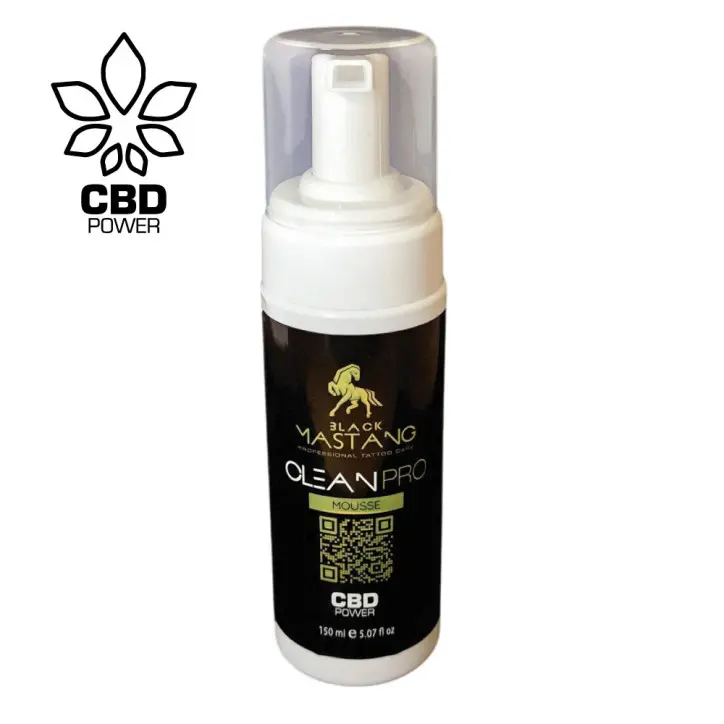 CLEAN PRO - Mousse nettoyante pour tatouages vegan au CBD